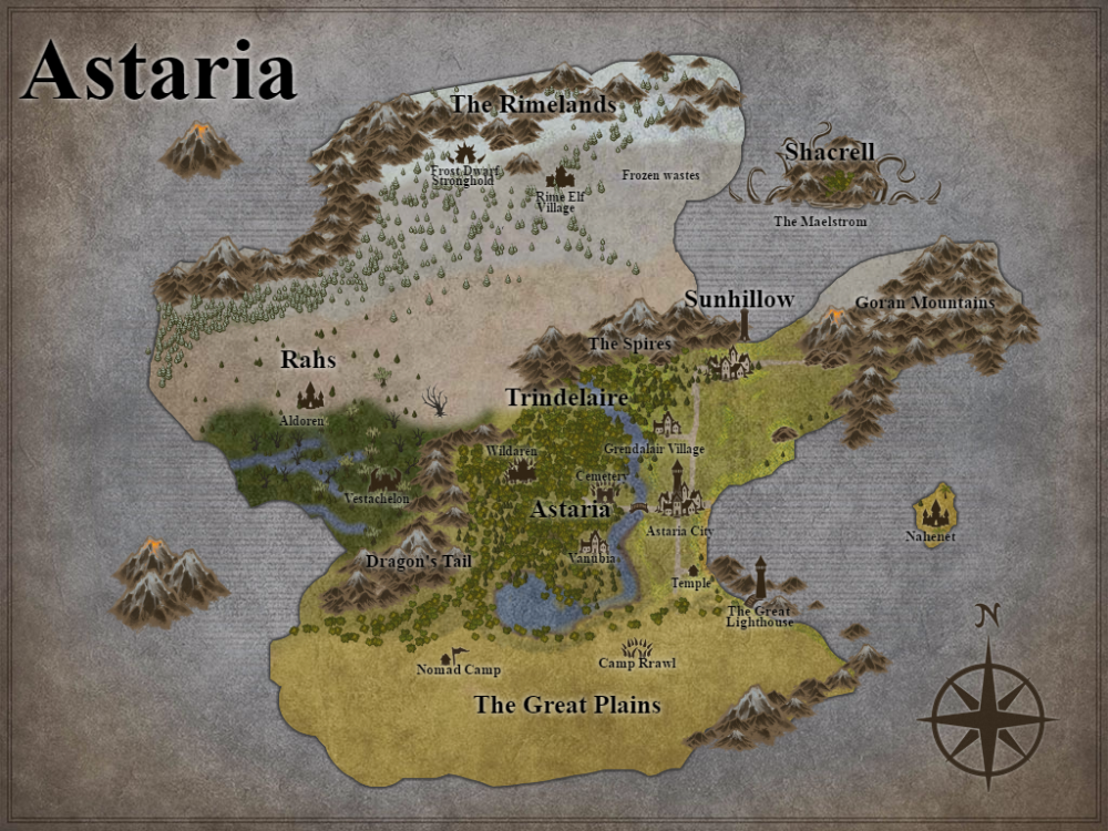 Map of the Realms of Astaria